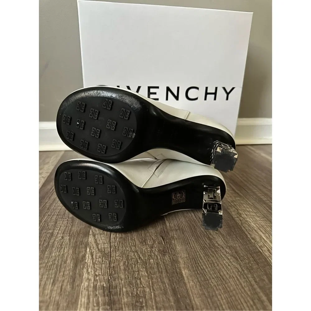GIVENCHY White G Cube Ankle Boots $1250 - Picture 11 of 12